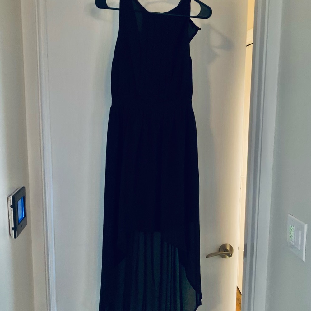 Forever 21 Hi-Low Halter Maxi Dress BLACK SMALL